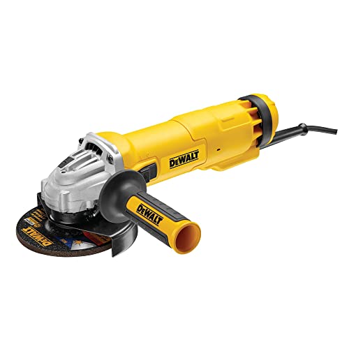 DeWalt 1.200 Watt Winkelschleifer (125 mm Scheiben-ø, Sanftanlauf, für alle Standard-Trenn,- Schleif- und Schrupparbeiten, inkl. Schutzhaube, Zusatzhandgriff und Montagewerkzeug), DWE4217, Schwarz von DEWALT