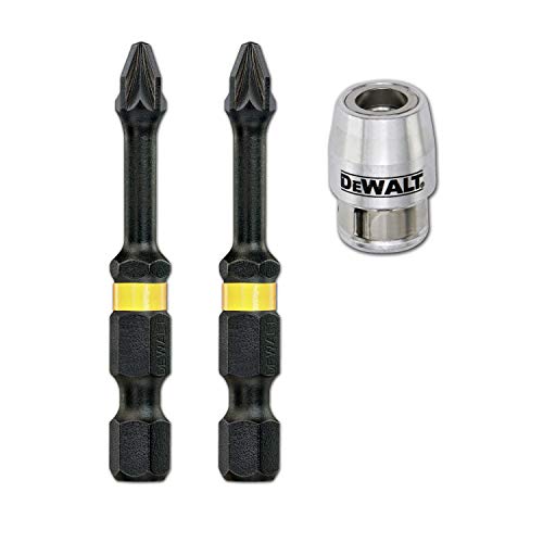 DEWALT Extreme Flextorq Schrauberbit-Pack DT70535T ( inklusive Magnet-Bitring, hohe Passgenauigkeit, lange Standzeit, für alle Schraubanwendungen) 3 Stück DT70535T-QZ Bunt 2 x PZ2 50mm von DEWALT