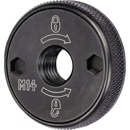 DEWALT Schnellspannmutter M14 (für schnellen Zubehörwechsel, für Winkelschleifer mit M14 Antriebsspindel, Dicke 12 mm) DT3559-QZ von DEWALT