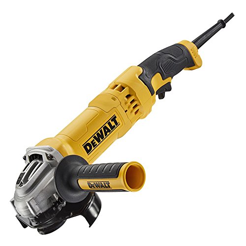 DEWALT 125 mm Winkelschleifer DWE4277 (1.500 Watt, 10.500 U/min, Epoxidharz geschützte Motorwicklung, Wiederanlaufschutz, Sanftanlauf, werkzeuglos verstellbare Schutzhaube, M14 Spindel) von DEWALT