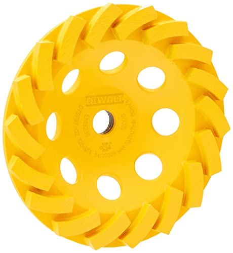 DeWalt Diamant-Topfscheibe Extreme DT3797 (für den Einsatz auf Winkelschleifern, für ein feines Finish bei Betonoberflächen, 125mm Durchmesser, M14 Aufnahme, Scheibentyp: Turbo) von DEWALT