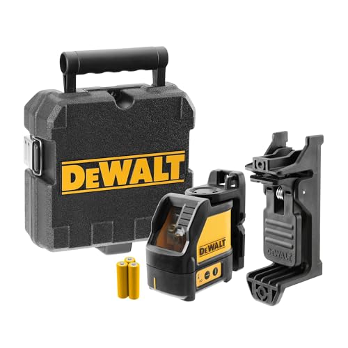 DEWALT Kreuzlinien-Laser (selbstnivellierend, horizontale und vertikale Laserlinien, Laserfarbe Rot, Laserklasse 2, 2-Tasten-Bedienung, inkl. Wandhalterung, Batterien und Koffer) DW088K DEWALT Kreuzlinien-Laser (selbstnivellierend, horizontale und vertikale Laserlinien, Laserfarbe Rot, Laserklasse 2, 2-Tasten-Bedienung, inkl. Wandhalterung, Batterien und Koffer) DW088K von DEWALT