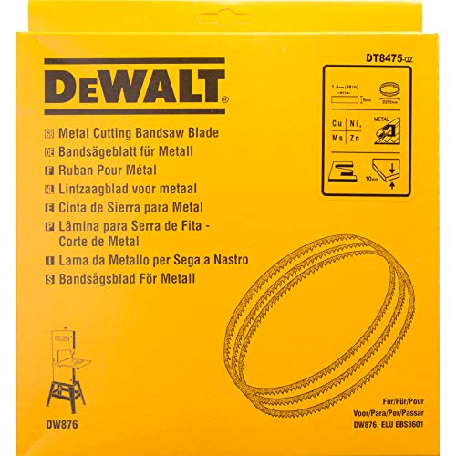 DeWalt Bandsägeblätter für DW 876 (Länge: 2215 mm, Breite: 6 mm, Dicke: 0,6 mm, Zahnteilung: 1,4 mm) DT8475 von Dewalt