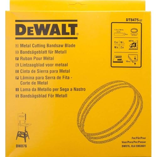 DeWalt Bandsägeblätter für DW 876 (Länge: 2215 mm, Breite: 6 mm, Dicke: 0,6 mm, Zahnteilung: 1,4 mm) DT8475 von DEWALT