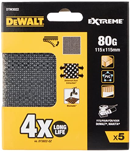 DeWalt DTM3022-QZ - Hoja de Lija de Malla 80G 115 x 115mm von DEWALT