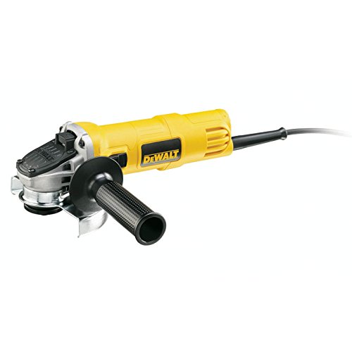 DEWALT 125 mm Winkelschleifer DWE4157 (900 Watt, 11.800 U/min, Epoxidharz geschützte Motorwicklung, Wiederanlaufschutz, Sanftanlauf, werkzeuglos verstellbare Schutzhaube, M14 Spindel) von DEWALT