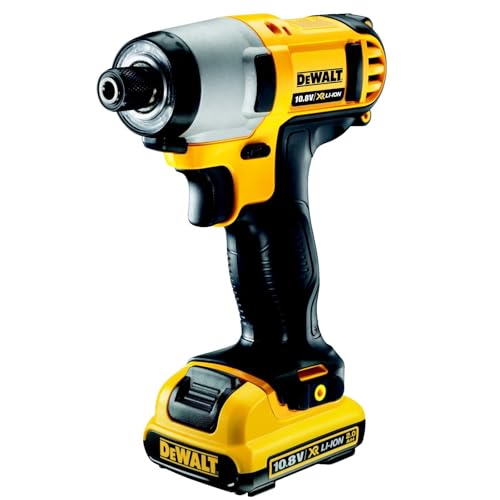 Dewalt DCF815D2-QW 10.8Volt/2.0Ah Li-Ion Çift Akülü Profesyonel Darbeli Tornavida [Enerji Sınıfı A+], Schwarz, Gelb, Size von DEWALT