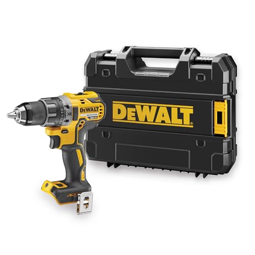 Dewalt 18 Volt 2-Gang Akku Bohrschrauber DCD791NT (kraftvolles 2-Gang Vollmetall-Getriebe, bürstenloser Motor, 13 mm Schnellspannbohrfutter, LED-Leuchte, Lieferung ohne Akkus und Ladegerät) von Dewalt