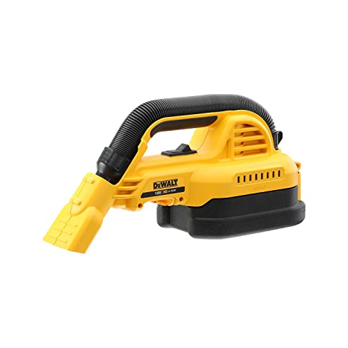 DeWalt Akku-Handsauger/ Handsauggerät (18 Volt, Hepa-Hochleistungsfilter, ergonomisch gu mmierter Griff, ausziehbarer Saugschlauch, entleerbarer Staubbehälter mit 1.9 l Fassungsvermögen) DCV517N, Schwarz / Gelb von Dewalt