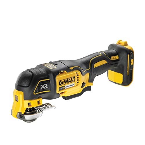 Dewalt 18 Volt oszillierendes Akku-Multi-Tool DCS355N (bürstenloser Motor, inkl. 30-teilg. Zubehör-Set für Schleif- und Sägeanwendungen, LED-Arbeitslampe, Lieferung ohne Akku u. Ladegerät) von Dewalt