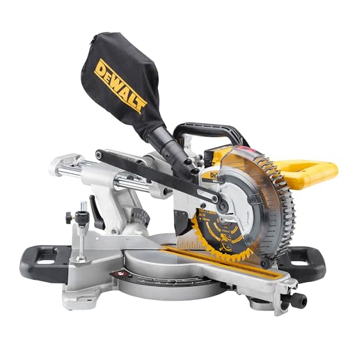 DEWALT 18 V Akku-Paneelsäge / Kapp-und Gehrungssäge (184 mm Sägeblattdurchmesser, 48° Neigungseinstellung, XPS-Schnittlinienanzeige, Lieferung ohne Akku und Ladegerät) DCS365N von DEWALT