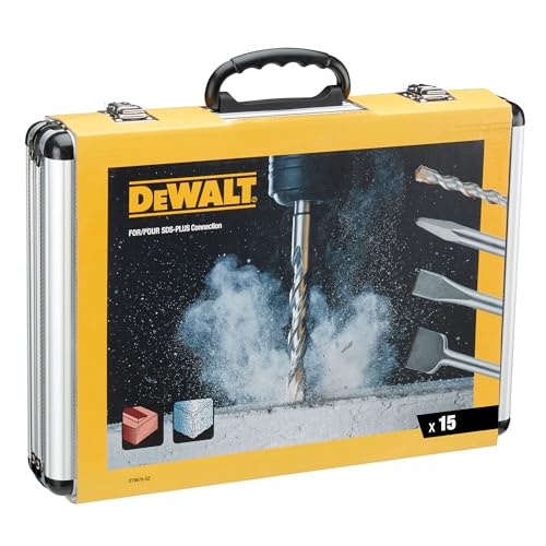 Dewalt 15-tlg. High Performance SDS-plus Bohrer & Meißel-Set DT9679 (optimiertes Bohrkopfdesign, Induktions-Wärmbehandlung für höchste Werkzeugqualität, inkl. Koffer) von DEWALT