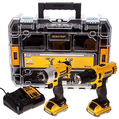 DeWalt dck211d2t-qw 10,8V-XR Lithium-Ionen Schrauber-Set, XR Bohrschrauber + XR Schlagbohrschrauber + Organizer TSTAK V DeWalt dck211d2t-qw 10,8V-XR Lithium-Ionen Schrauber-Set, XR Bohrschrauber + XR Schlagbohrschrauber + Organizer TSTAK V von DEWALT