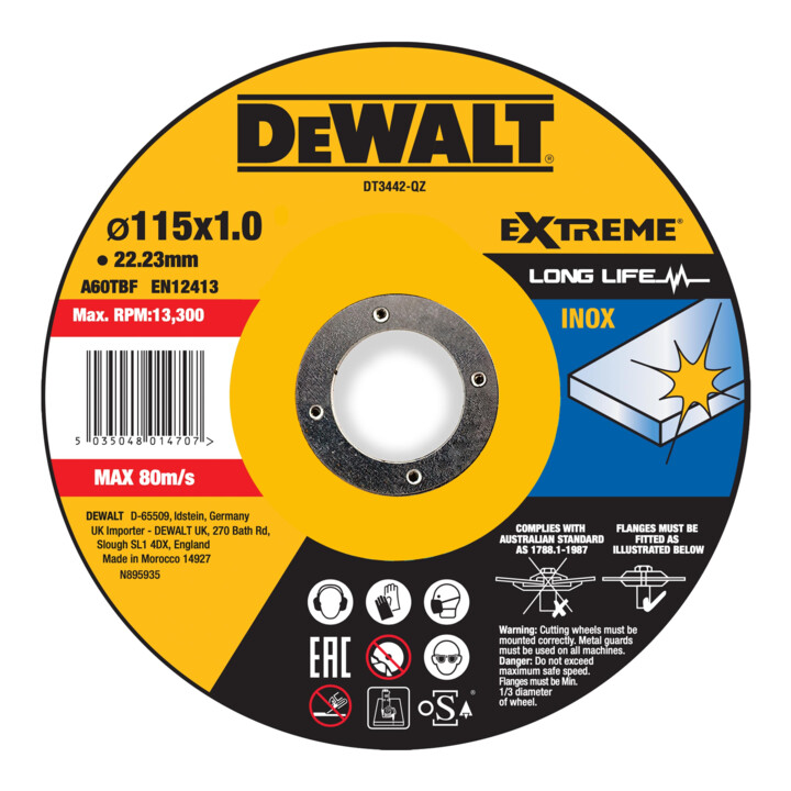 Dewalt Extreme Trennscheibe Scheibe Typ 41 Flach Dt3442 Qz 22 Stück B-Ware von DeWalt