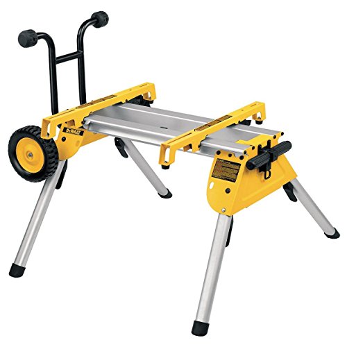 DEWALT Fahrbares Untergestell/ Kreissägenuntergestell (passend für DEWALT-Tischkreissägen, einfacher Transport auch mit Säge, leichte Alu-Konstruktion, ausziehbarer Griff und Räder) DE7400 von DEWALT