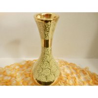 Vintage Hampton China Vase/Gelb Und 22 Kt. Gold von DeadAndGoneMarket