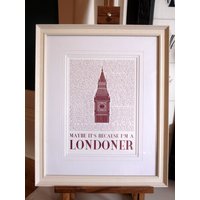 Big Ben London - Londoner Songtexte Songtexte Art Print von DeadFamousCities