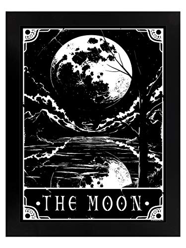 Deadly Tarot Miniposter mit schwarzem Holzrahmen The Moon 35 x 45 cm von Deadly Tarot