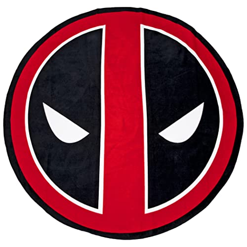 Deadpool Face Logo 127 cm rundes Strandtuch von Deadpool