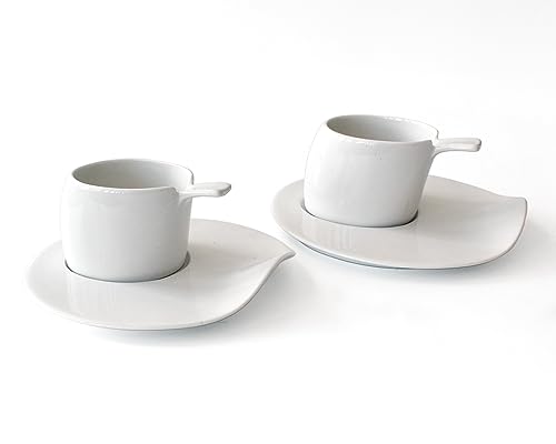 DEAGOURMET Espressotassen Set, Weißes Porzellan, 4 pezzi, 2 von Deagourmet