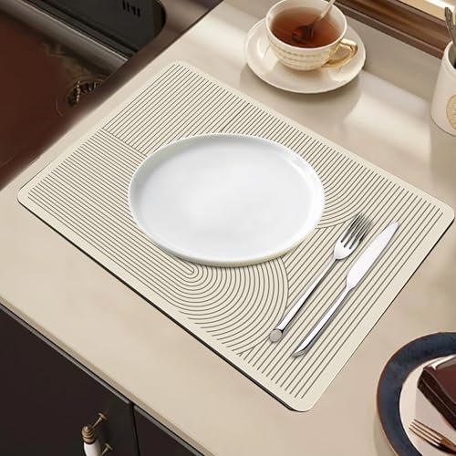 Rutschfeste Kaffeemaschinenmatte, super saugfähige Abtropfmatte für Küchentheke, schnell trocknendes Silikon-Abtropfgestell-Pad, 40 x 60 cm, Kaffeemaschinen-Zubehör, leicht zu reinigen (elliptischer Rutschfeste Kaffeemaschinenmatte, super saugfähige Abtropfmatte für Küchentheke, schnell trocknendes Silikon-Abtropfgestell-Pad, 40 x 60 cm, Kaffeemaschinen-Zubehör, leicht zu reinigen (elliptischer von Deaguid