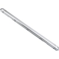 DEAL Feuchtraumleuchte, 2-flg., 2 x 18 W, 2 x 1800 lm, 4000K, IP65, weiß/grau - grau | weiss von Deal