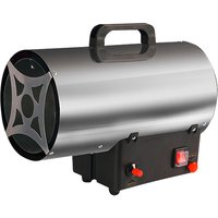 DEAL Gas-Heizgebläse, 70 W, Edelstahl, silber/schwarz - silberfarben | schwarz von Deal