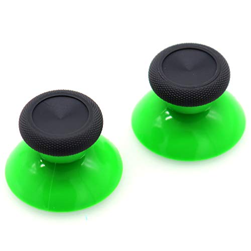 Deal4GO 2 Stück OEM Thumbsticks konkave Analog- für Xbox One Controller Gummi Joysticks (Grün & Grau) von Deal4GO