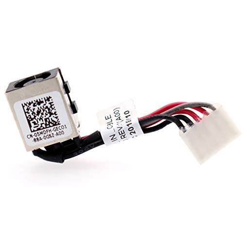 Deal4GO DC Power Jack Kabel Ladeanschluss 5MDFH 05MDFH DC30100ZD00 Ersatz für Dell Latitude 5480 5488 5490 5495 von Deal4GO