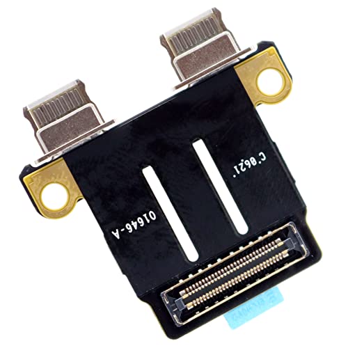 Deal4GO Typ-C USB-C Charging I/O DC Power Jack Board Connector 821-01646-A 821-01646-02 Ersatz für MacBook Pro A1989 A1990 2017 2018 von Deal4GO
