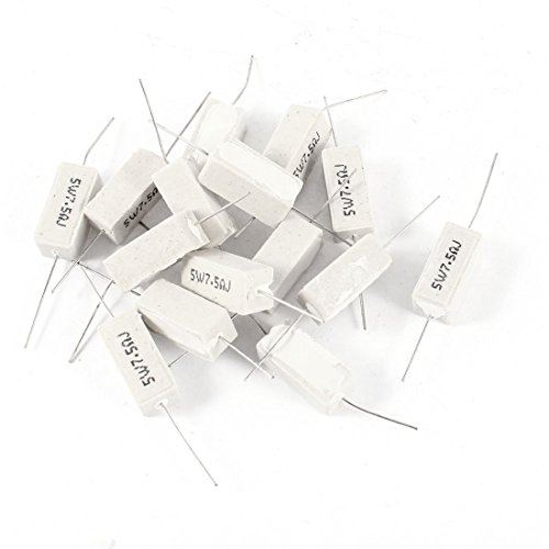 15 Stück 7,5 Ohm 5% Axial bedrahtet Draht Wound Cement Widerstände 5W von DealMux