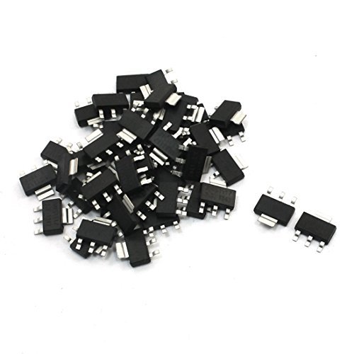 DealMux 50st AMS-1117-3.3 Spannungsregler 1A 3.3V SOT-223 Schwarz von DealMux