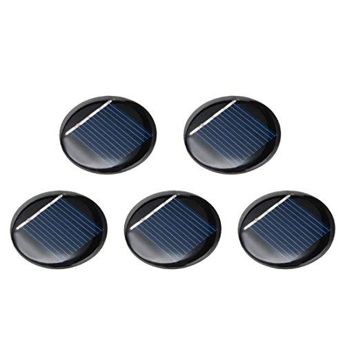 DealMux 5 Stücke 2 V 40mA Poly Mini Runde Solarzelle Panel Modul DIY für Licht Spielzeug Ladegerät 36mm Durchmesser von DealMux