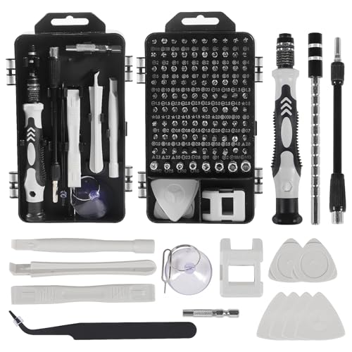 Dealikee 115 in 1 Feinmechaniker Werkzeug Set, Mini Schraubenzieher Reparatur Werkzeug Set mit 98 Bits für PC Computer iPhone Laptop Tablet PS5 Xbox Spielzeug Uhren Kamera Brillen von Dealikee