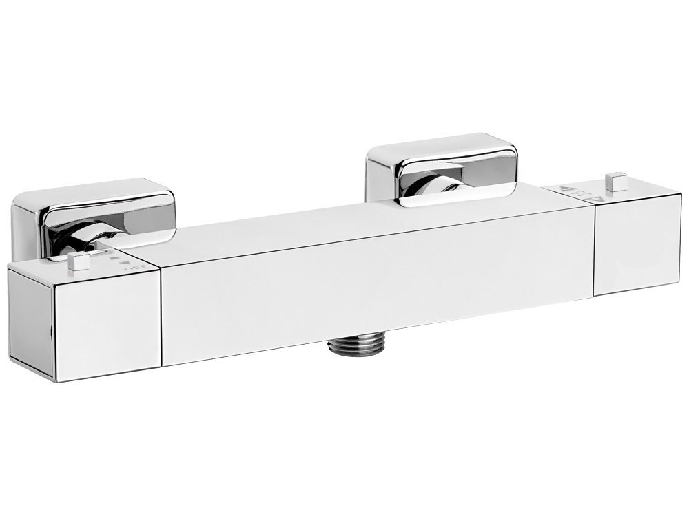 Deante Duscharmatur BEGONIA Thermostatbrausearmatur Mischbatterie Duschthermostat, Chrom, BCB_04AT von Deante