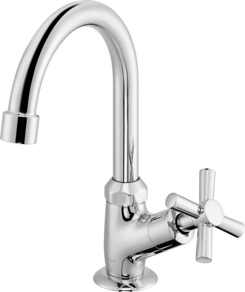 Deante Waschtischarmatur BEZ 024L Kaltwasser Standventil Wasserhahn Metall Kreuzgriff, Badarmatur, Chrom von Deante