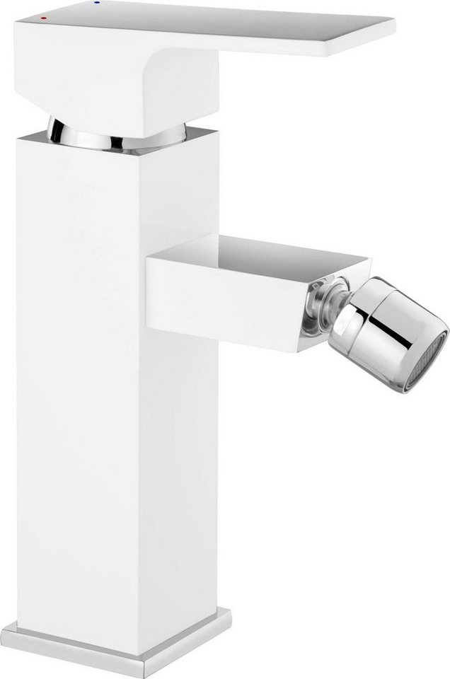 Deante Waschtischarmatur SAVORY Bidet Waschbecken Armatur mit Ablaufgarnitur, Weiß-Chrom, BCX_W310 Deante Waschtischarmatur SAVORY Bidet Waschbecken Armatur mit Ablaufgarnitur, Weiß-Chrom, BCX_W310 von Deante