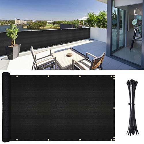 DearHouse Balkon-Sichtschutzabdeckung, 1,1 m x 5 m, Zaun-Windschutzscheibe für Veranda, Terrasse, Balkon, um Sonnenschutz, UV-beständig, wetterbeständig, inklusive 35 Stück Kabelbinder DearHouse Balkon-Sichtschutzabdeckung, 1,1 m x 5 m, Zaun-Windschutzscheibe für Veranda, Terrasse, Balkon, um Sonnenschutz, UV-beständig, wetterbeständig, inklusive 35 Stück Kabelbinder von DearHouse