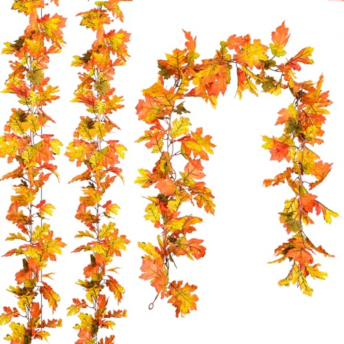 DearHouse Herbstgirlande, Ahornblatt, hängende Rebe, künstliche Herbstgirlande, Erntedankfest, Dekoration für Zuhause, Hochzeit, Kamin, Party, Weihnachten, Gelb, 6 Stück DearHouse Herbstgirlande, Ahornblatt, hängende Rebe, künstliche Herbstgirlande, Erntedankfest, Dekoration für Zuhause, Hochzeit, Kamin, Party, Weihnachten, Gelb, 6 Stück von DearHouse