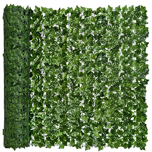 DearHouse Künstlicher Efeu-Sichtschutzzaun, Wandschutz, 99,8 x 609,9 cm, künstliche Hecken, Zaun und künstliche Efeu-Ranken, Dekoration für den Außenbereich, Gartendekoration DearHouse Künstlicher Efeu-Sichtschutzzaun, Wandschutz, 99,8 x 609,9 cm, künstliche Hecken, Zaun und künstliche Efeu-Ranken, Dekoration für den Außenbereich, Gartendekoration von DearHouse