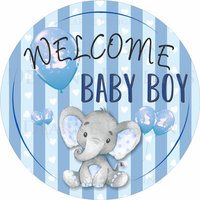 Baby Kranz Zeichen, Baby-Dusche, Baby-Dusche-Schild, Willkommens-Kranz-Schild Für Junge von DearneDesignsUK