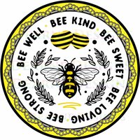 Bee Kind Schild, Bienen Kranz Thema Biene Art Schild Mit von DearneDesignsUK