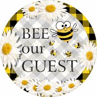 Biene Unser Gast Schild Türschild, Sei Kranzschild, Thema Schild, Mit Bienen Stil von DearneDesignsUK