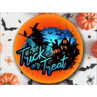 Halloween Kranz Zeichen, Süßes Oder Saures Halloween-Zeichen, Halloween-Plakette von DearneDesignsUK