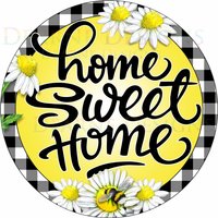 Home Sweet Gänseblümchen Kranz Zeichen, Bienenschild, Schild, Willkommen, Gänseblümchen, Haus, Süßes Zuhause von DearneDesignsUK