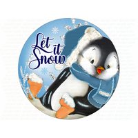 Let It Snow Kranz Zeichen, Weihnachtsschild Pinguin, Merry Xmas , Weihnachtskranz Weihnachtsschild von DearneDesignsUK