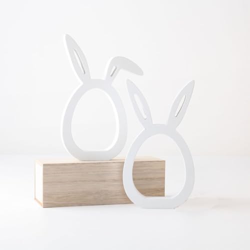 2 Stück Osterhase Modern Deko Osterdeko Hase aus Holz Ostern Deko Tich Weiß Ostereier Osterfeko Ostergeschenk tischdeko Ostern 2 Stück Osterhase Modern Deko Osterdeko Hase aus Holz Ostern Deko Tich Weiß Ostereier Osterfeko Ostergeschenk tischdeko Ostern von Deauparkoty