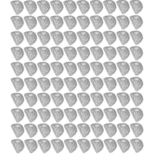 100 Stück Tabakpfeifen-Kugelsieb Filter, Tabak Pfeife Metall Sieb Kugel Filter, Edelstahl Tabakpfeife Kugelsieb-Bildschirmfilter 14mm, für Filtern von Rohren und Rohren von Deautie