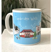 Tun Bridge Wells Town Becher/Kunst Tasse Geschenk von DebbieDrawsMaps
