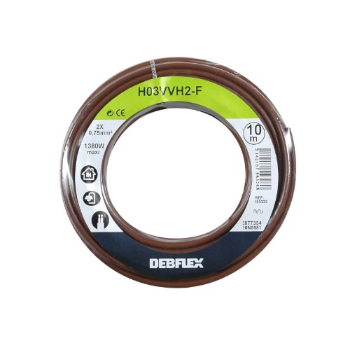 Debflex 155326 Spule HO3VVH2-F 2 x 0,75, 10 m, braun von DEBFLEX
